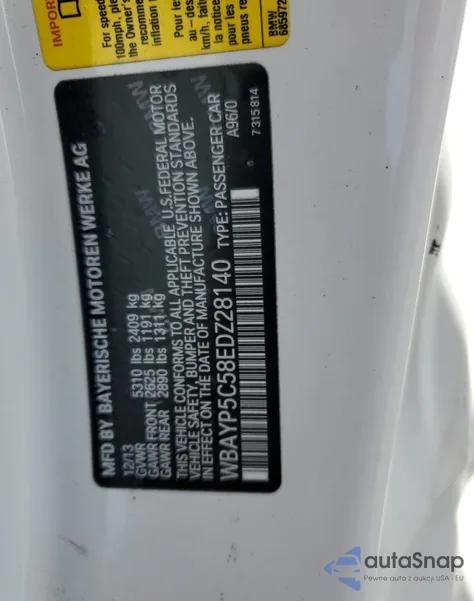 2014 BMW 640 Xi from USA, damaged, VIN WBAYP5C58EDZ28140